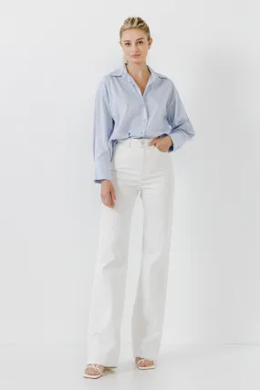 Endless Rose - Drop Placket Collared Shirt