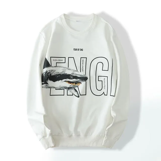 ENG Plus Size Graffiti Sweatshirt For Men