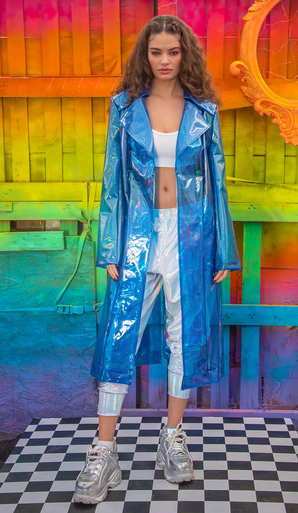 FE240 - Rubberized Vinyl Trench Coat