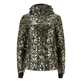 Fendi Goose Down Brocade & Fox Fur Trim Coat. Size 40IT