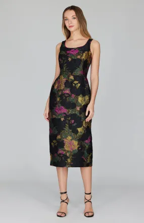 Floral Renaissance Long Fitted Dress