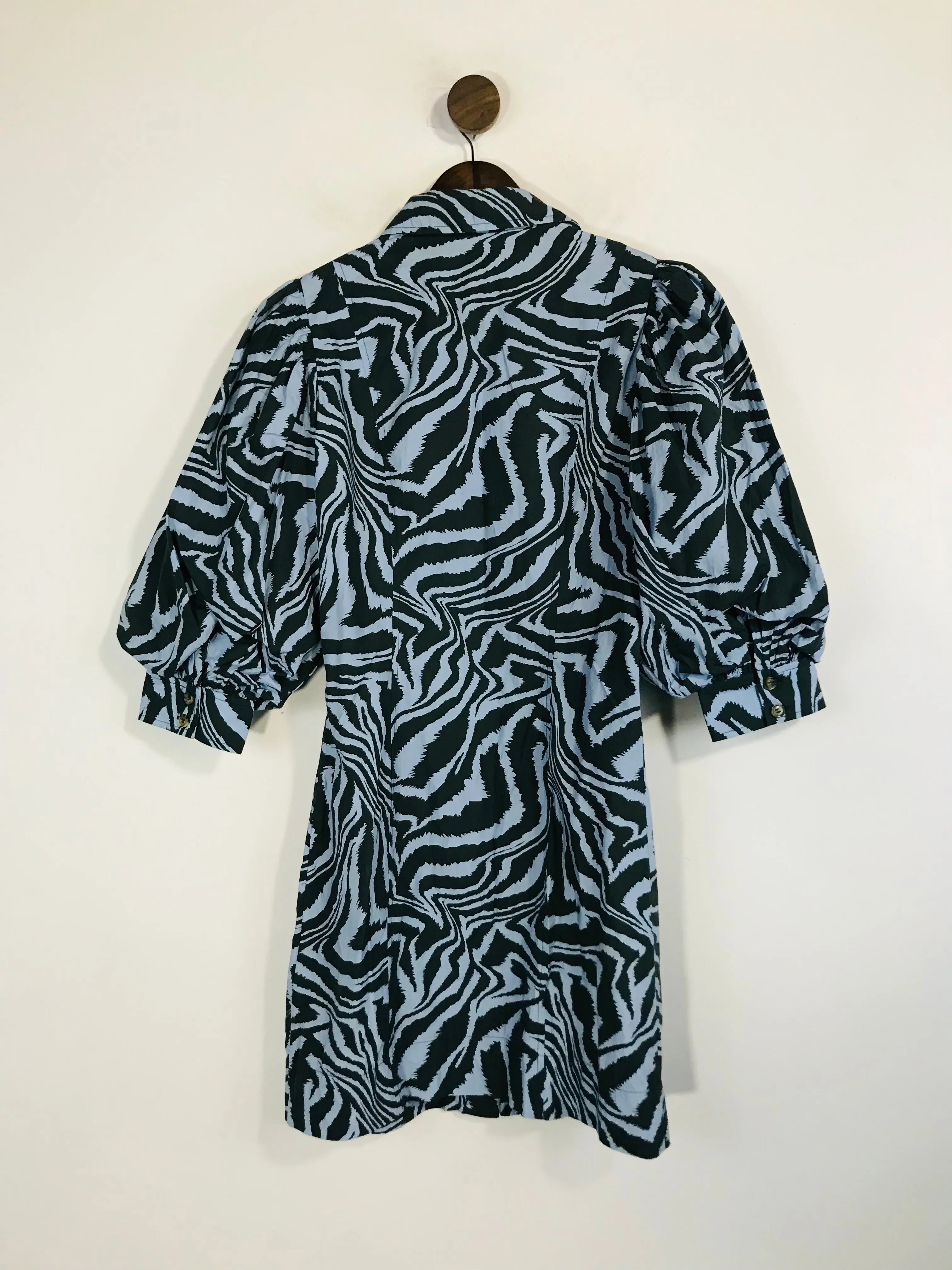 Ganni Women's Balloon Sleeve Shirt Dress | 36 | Blue