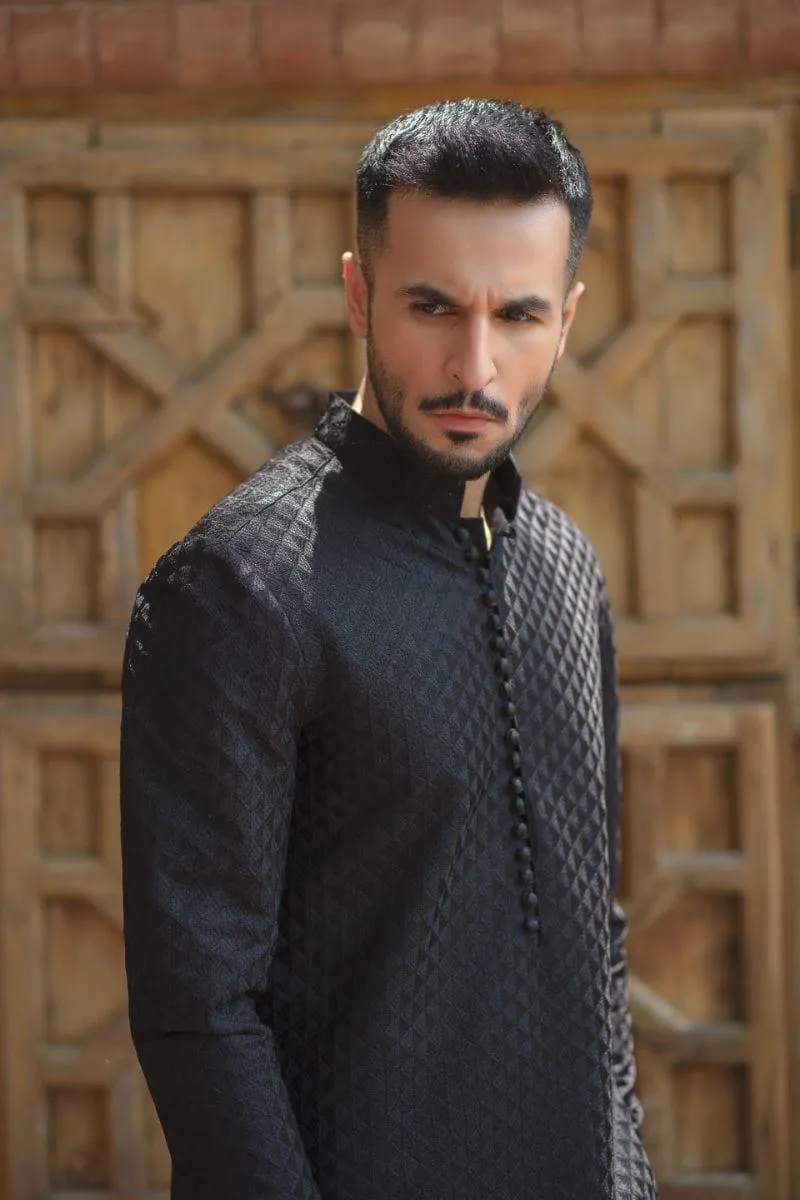 GEM Garments - Lutf - Kurta - Black - 1 Piece - Embroidered