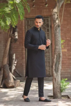 GEM Garments - Lutf - Kurta - Black - 1 Piece - Embroidered