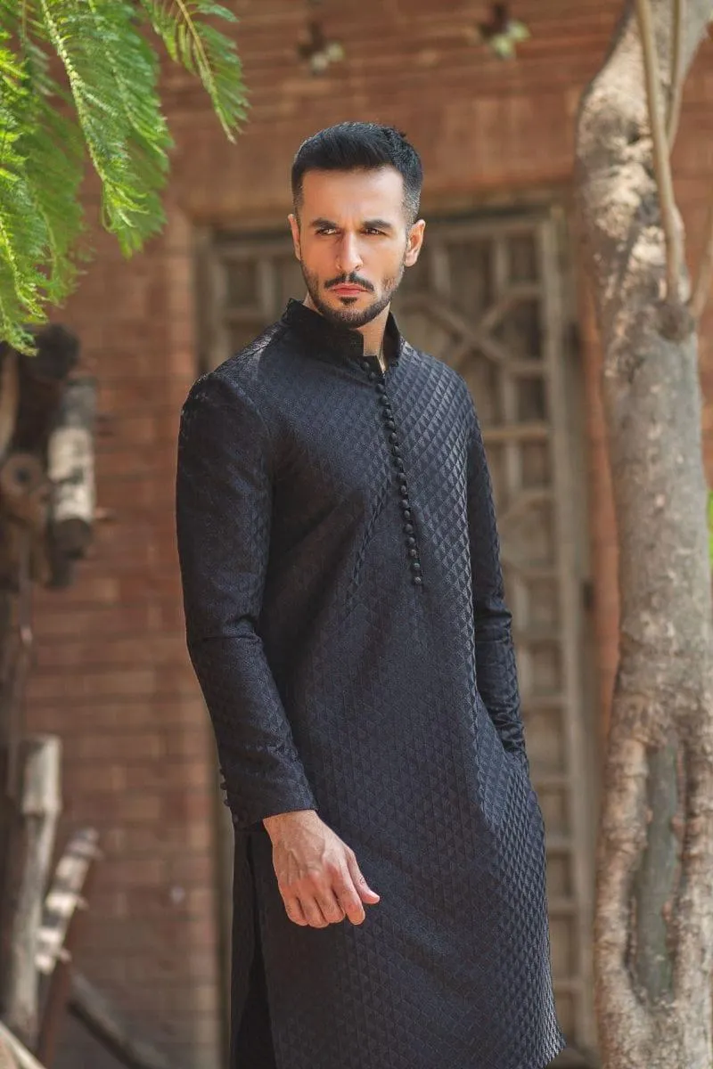 GEM Garments - Lutf - Kurta - Black - 1 Piece - Embroidered