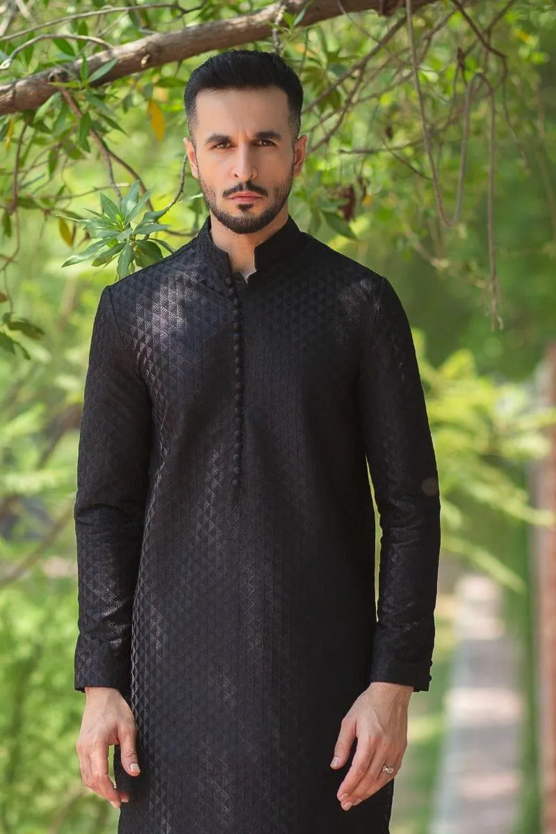 GEM Garments - Lutf - Kurta - Black - 1 Piece - Embroidered