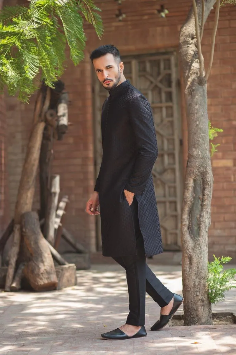 GEM Garments - Lutf - Kurta - Black - 1 Piece - Embroidered