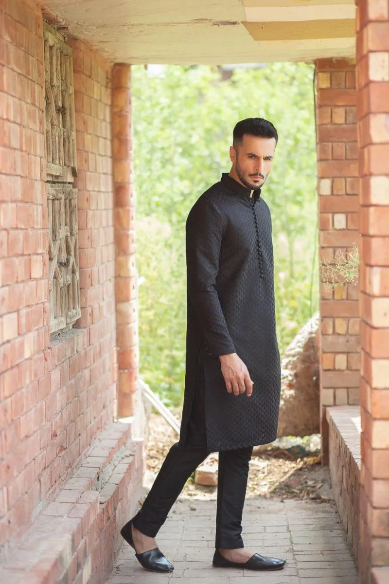 GEM Garments - Lutf - Kurta - Black - 1 Piece - Embroidered