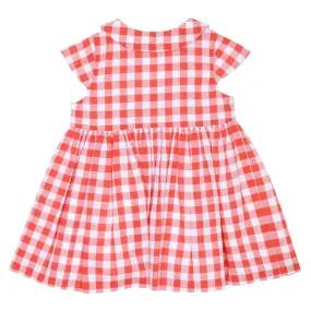Gina Red Gingham Shirt Dress