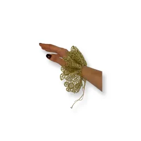 Gold frill embroidered cuffs