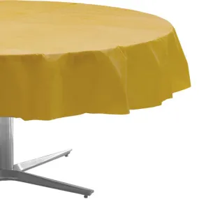 Gold Round Table Cloth 84" | 1ct