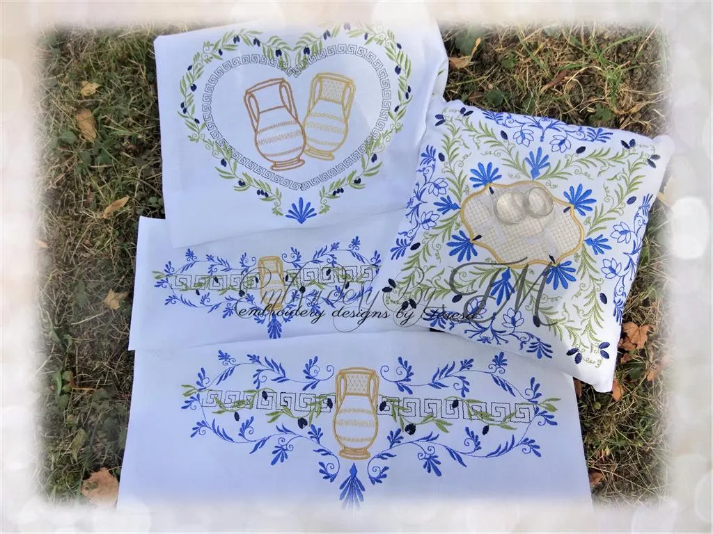 Greece embroidery design / Three variations and many sizes