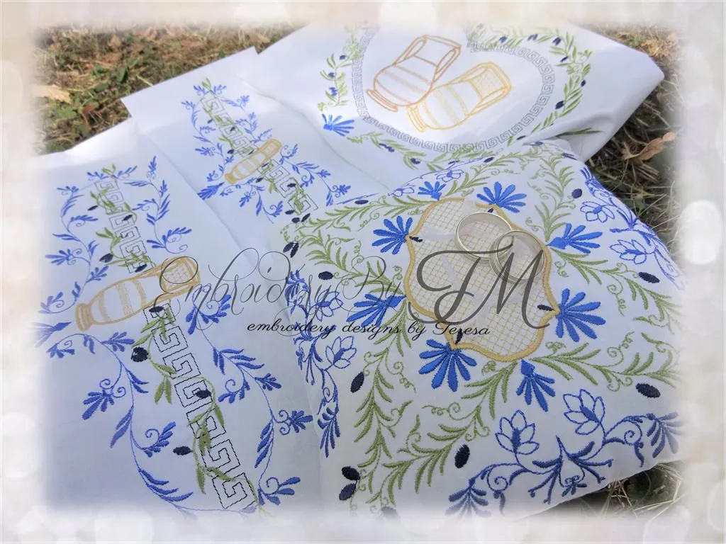 Greece embroidery design / Three variations and many sizes