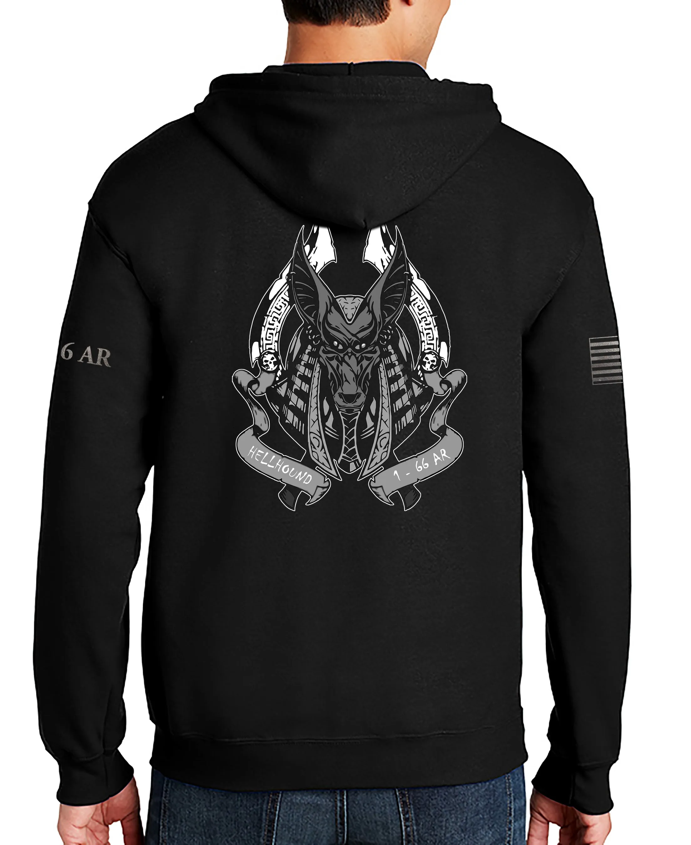 Grey Hellhound Full Zipper Hoodie Sweatshirt. This sweatshirt is NOT approved for PT.