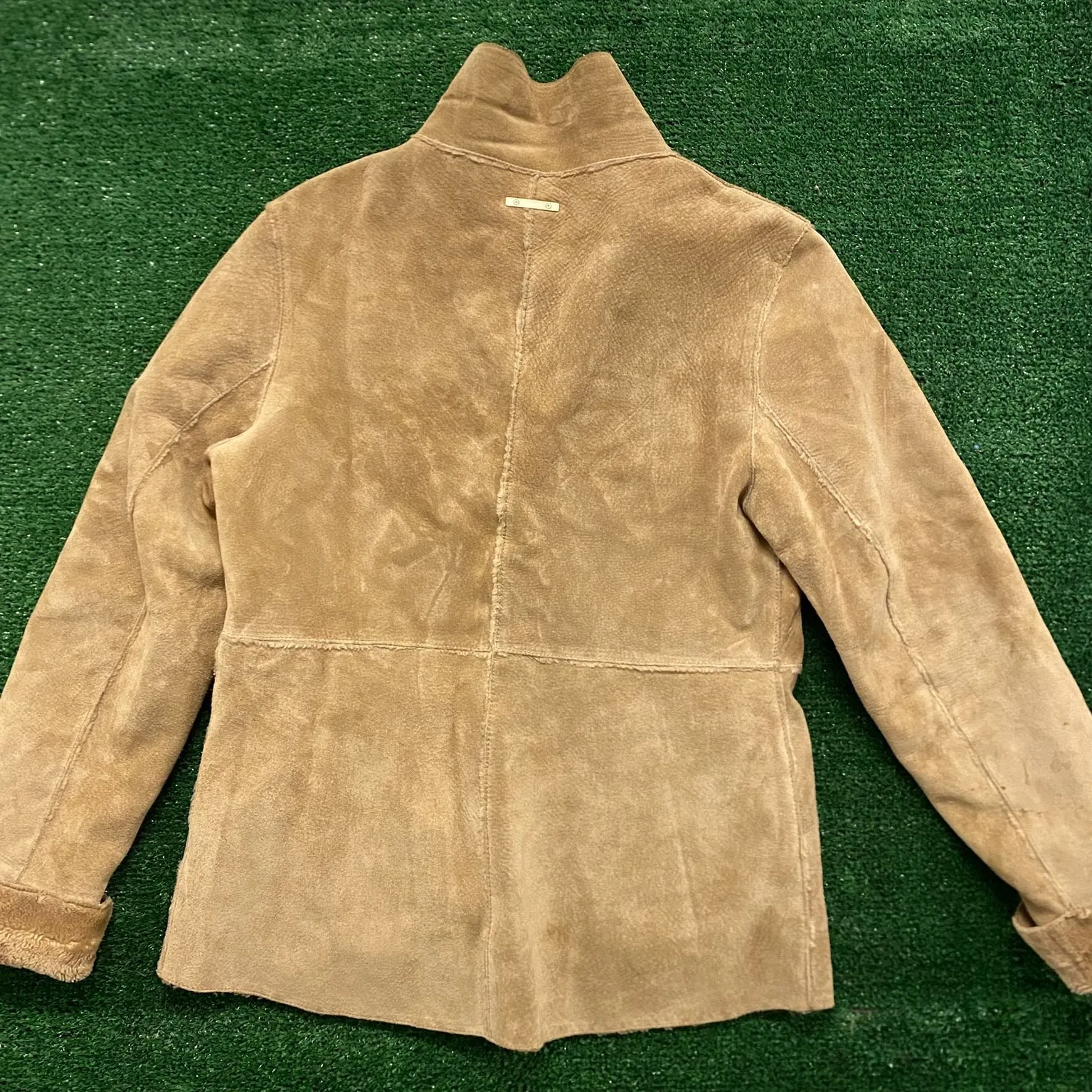 Guess Faux Fur Lined Suede Leather Jacket