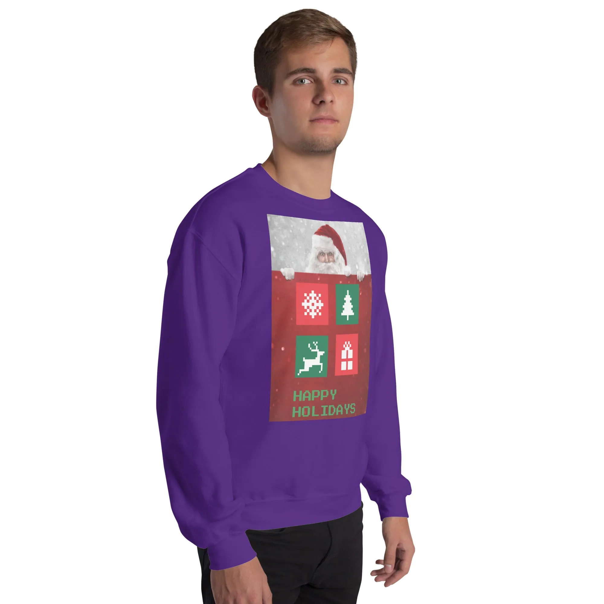 Happy Holidays Sweatshirt (Glamourange Christmas Sweatshirt Men)