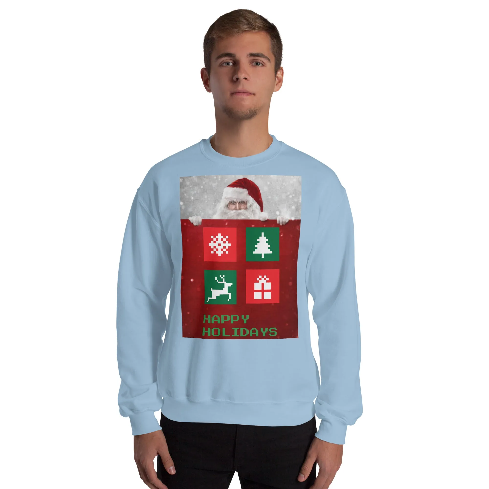 Happy Holidays Sweatshirt (Glamourange Christmas Sweatshirt Men)