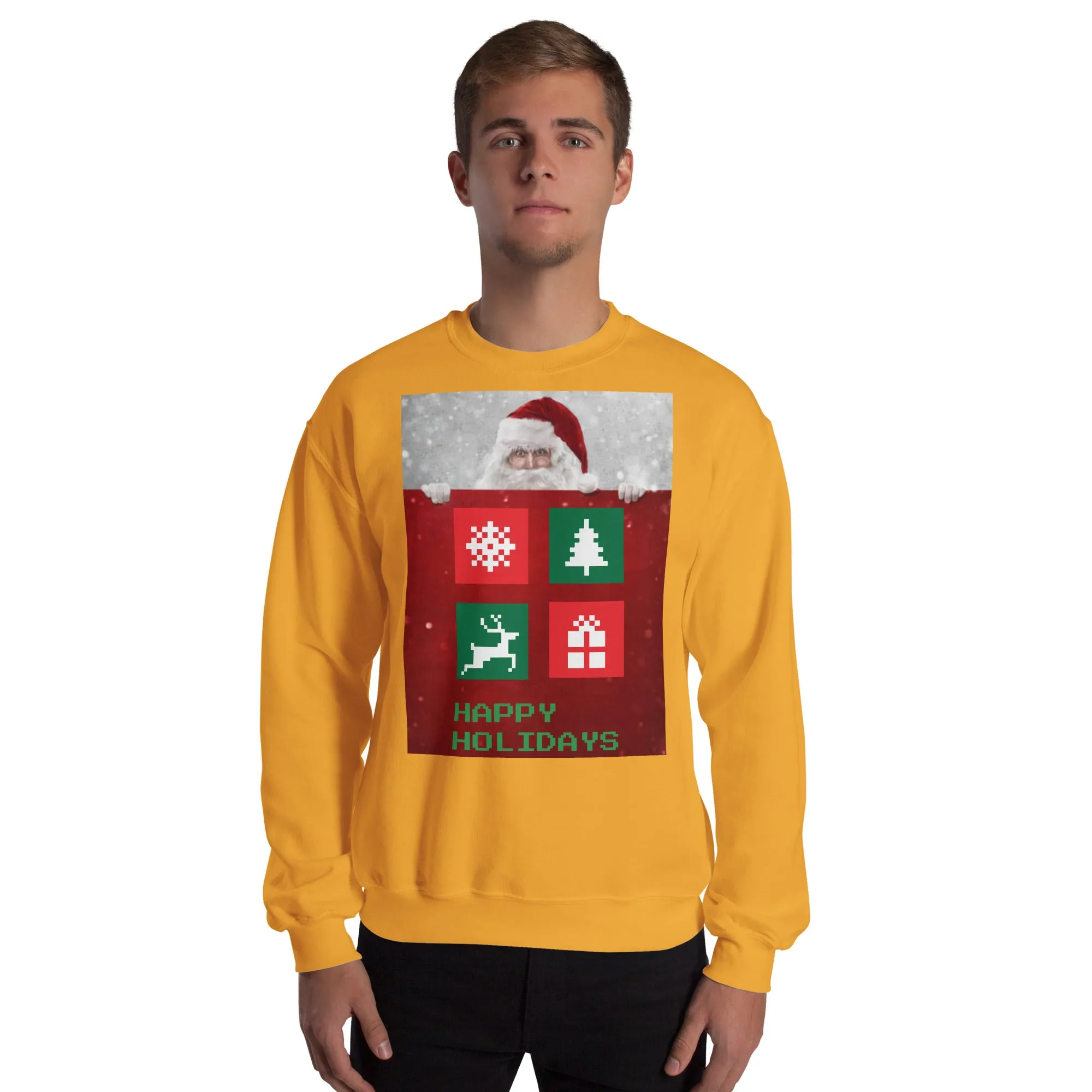 Happy Holidays Sweatshirt (Glamourange Christmas Sweatshirt Men)