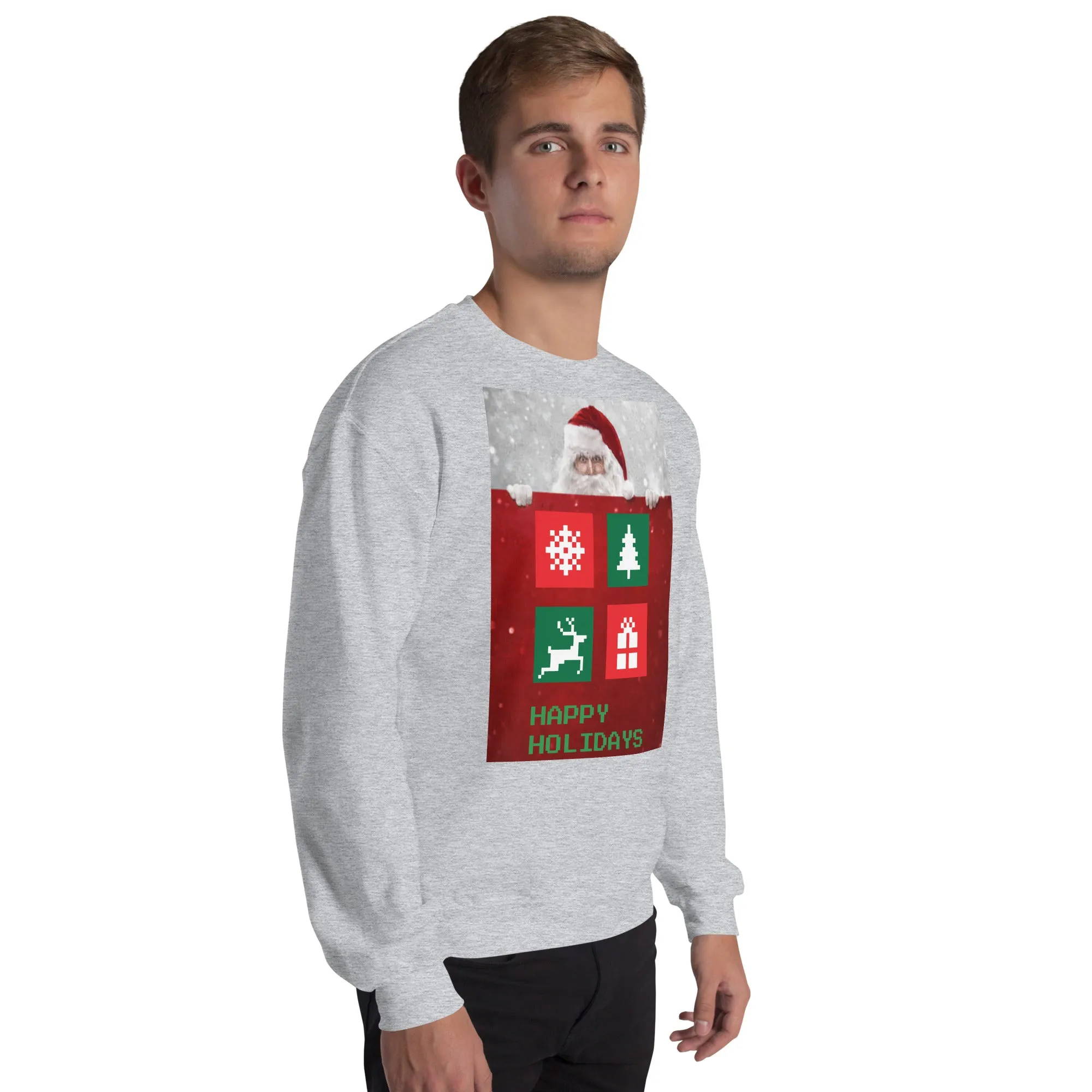 Happy Holidays Sweatshirt (Glamourange Christmas Sweatshirt Men)