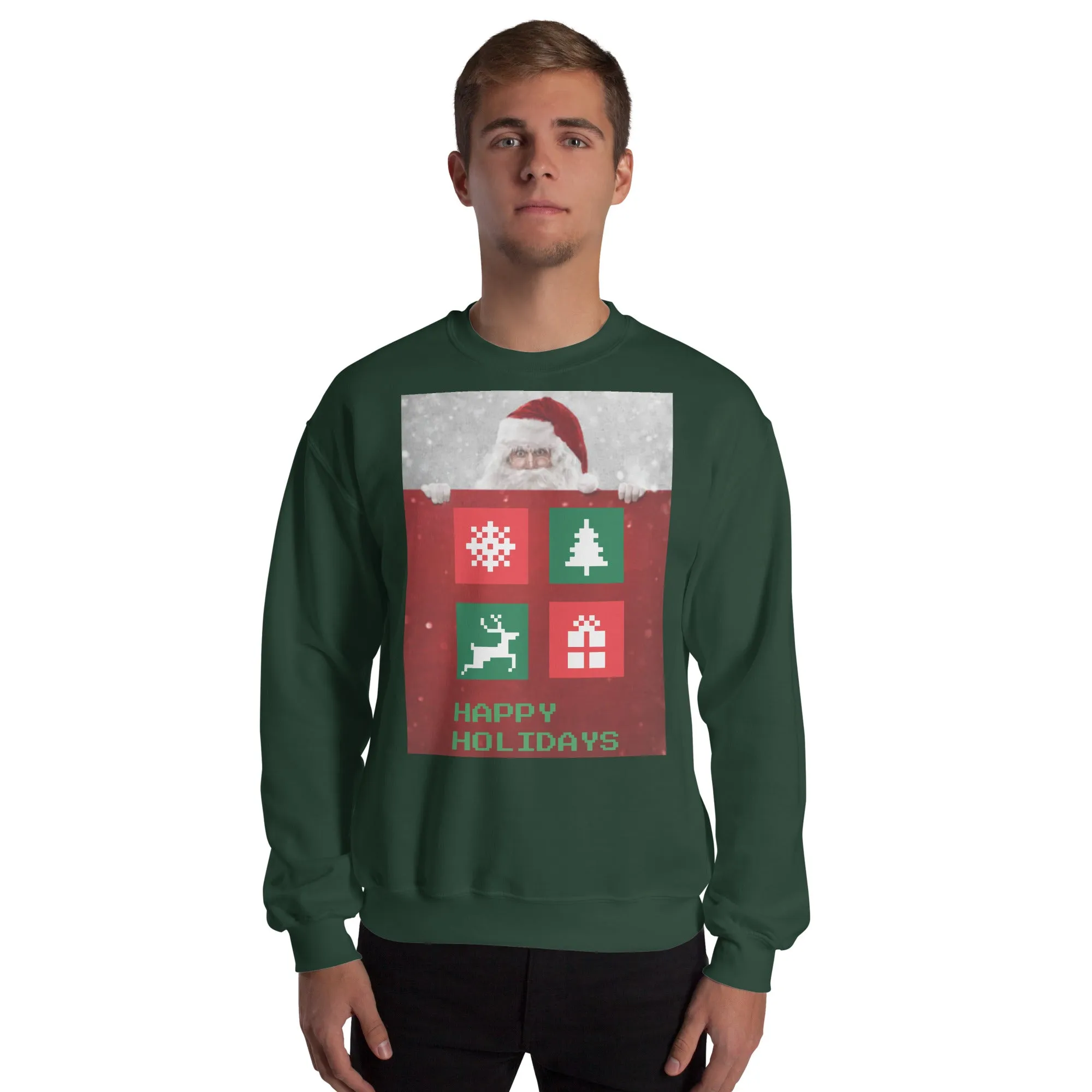 Happy Holidays Sweatshirt (Glamourange Christmas Sweatshirt Men)