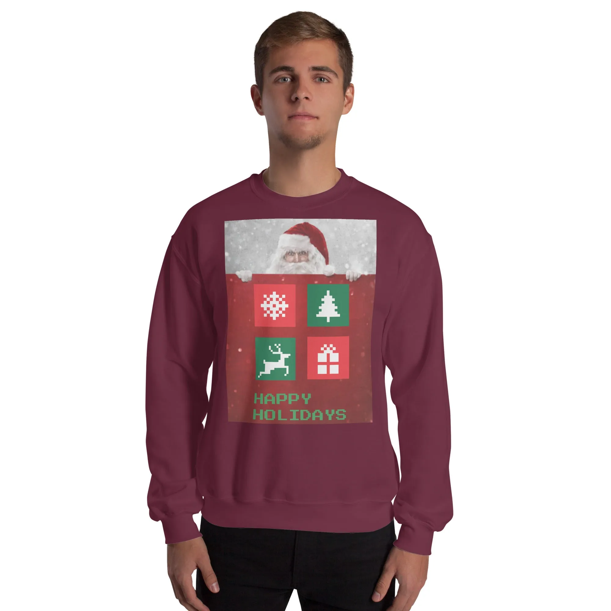 Happy Holidays Sweatshirt (Glamourange Christmas Sweatshirt Men)