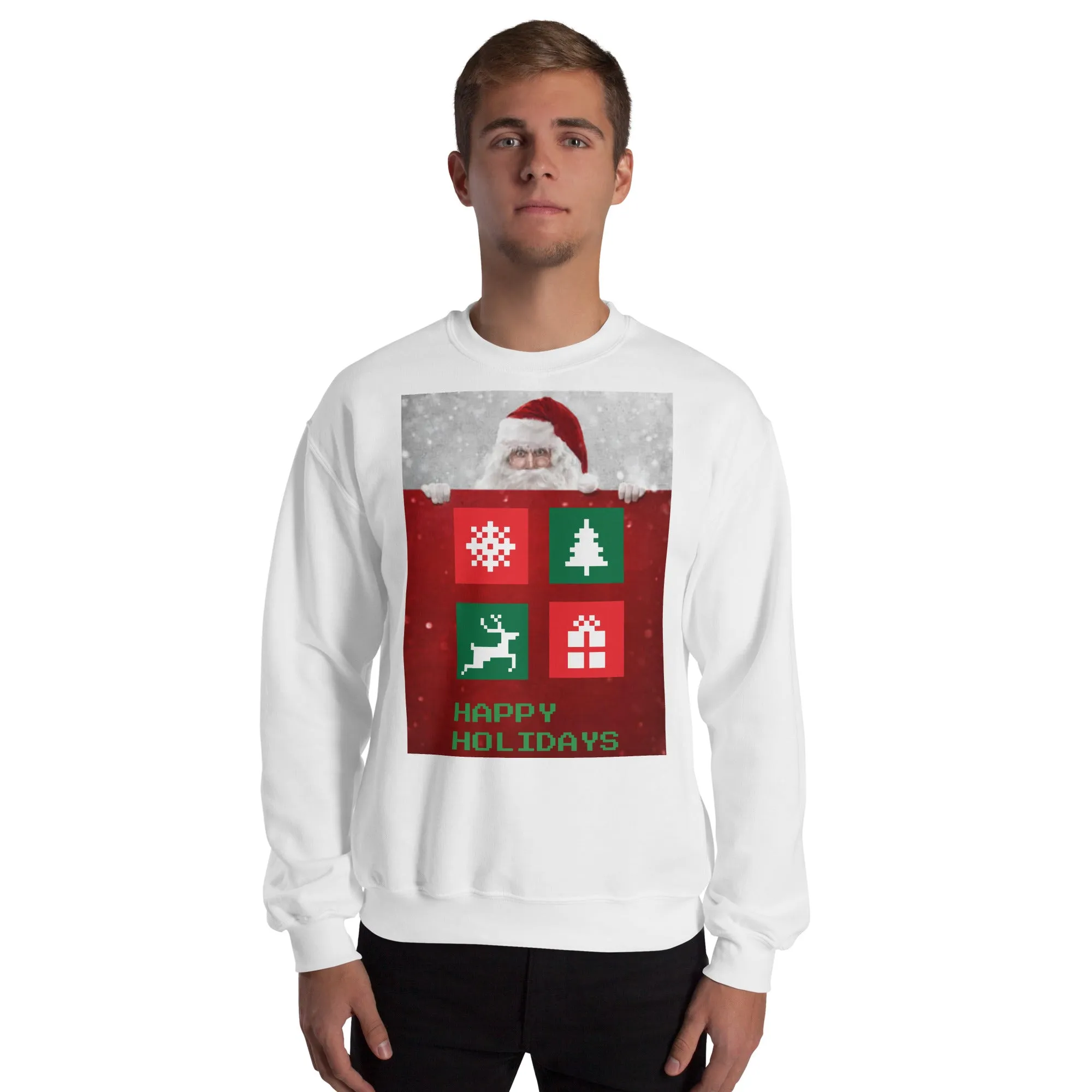 Happy Holidays Sweatshirt (Glamourange Christmas Sweatshirt Men)