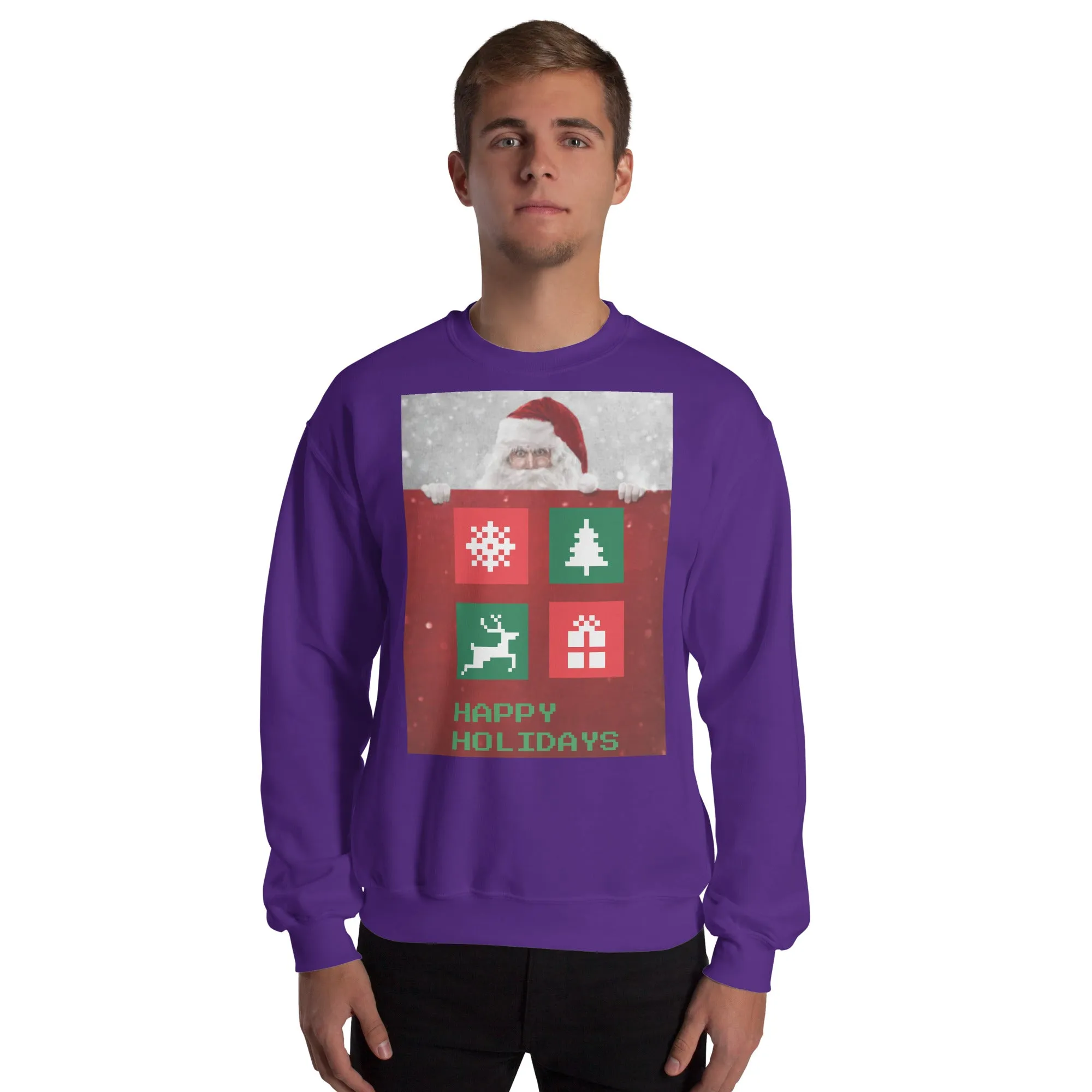 Happy Holidays Sweatshirt (Glamourange Christmas Sweatshirt Men)