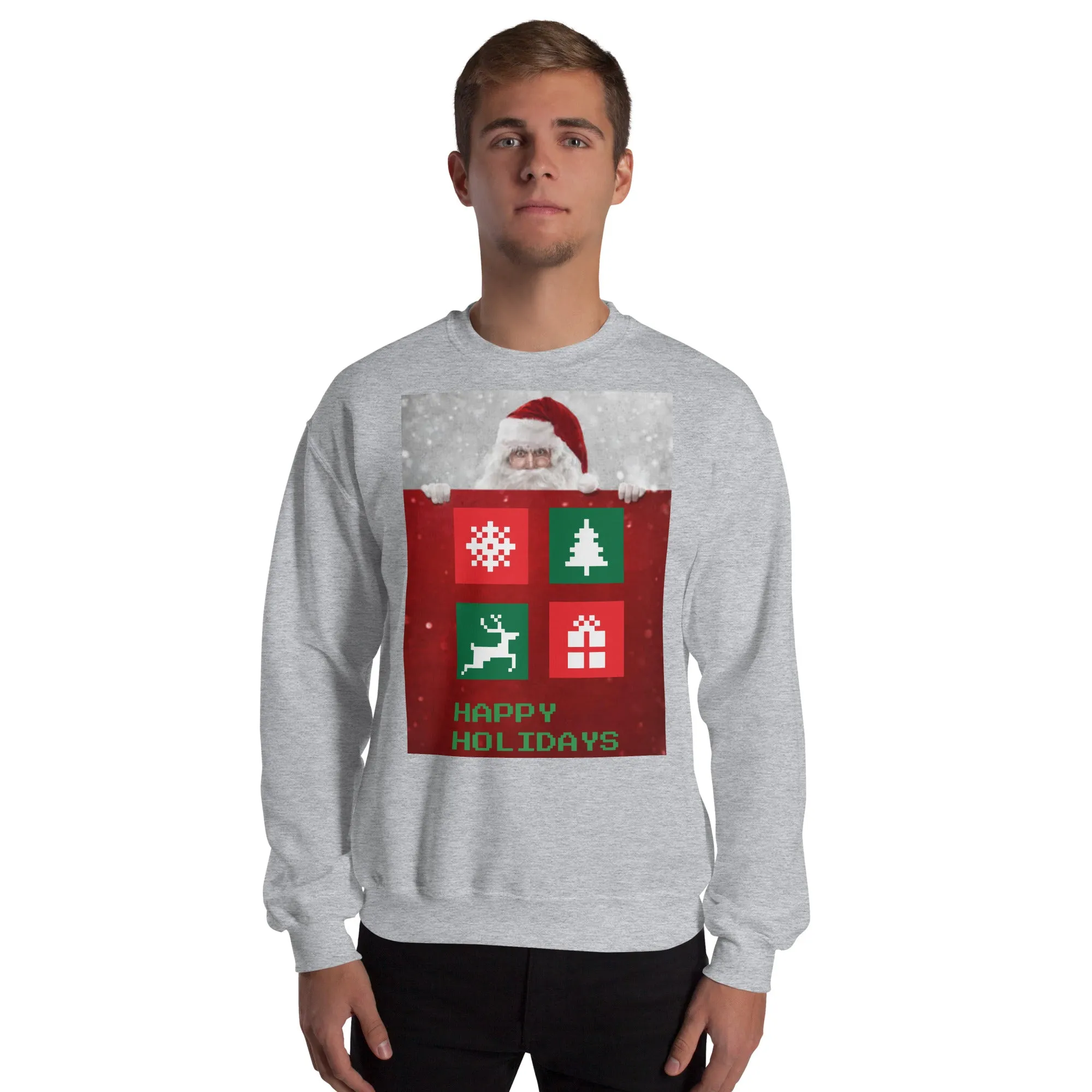 Happy Holidays Sweatshirt (Glamourange Christmas Sweatshirt Men)