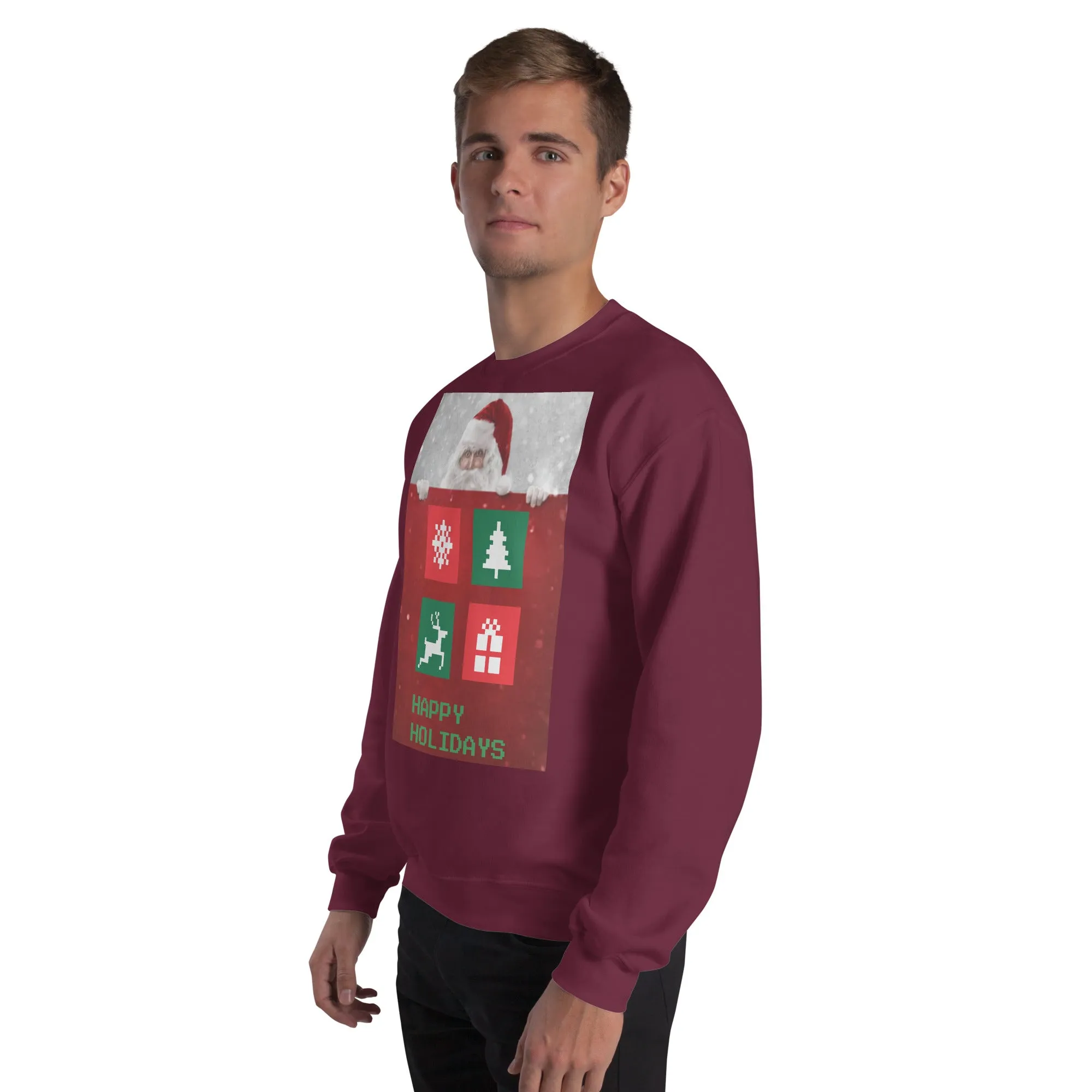 Happy Holidays Sweatshirt (Glamourange Christmas Sweatshirt Men)