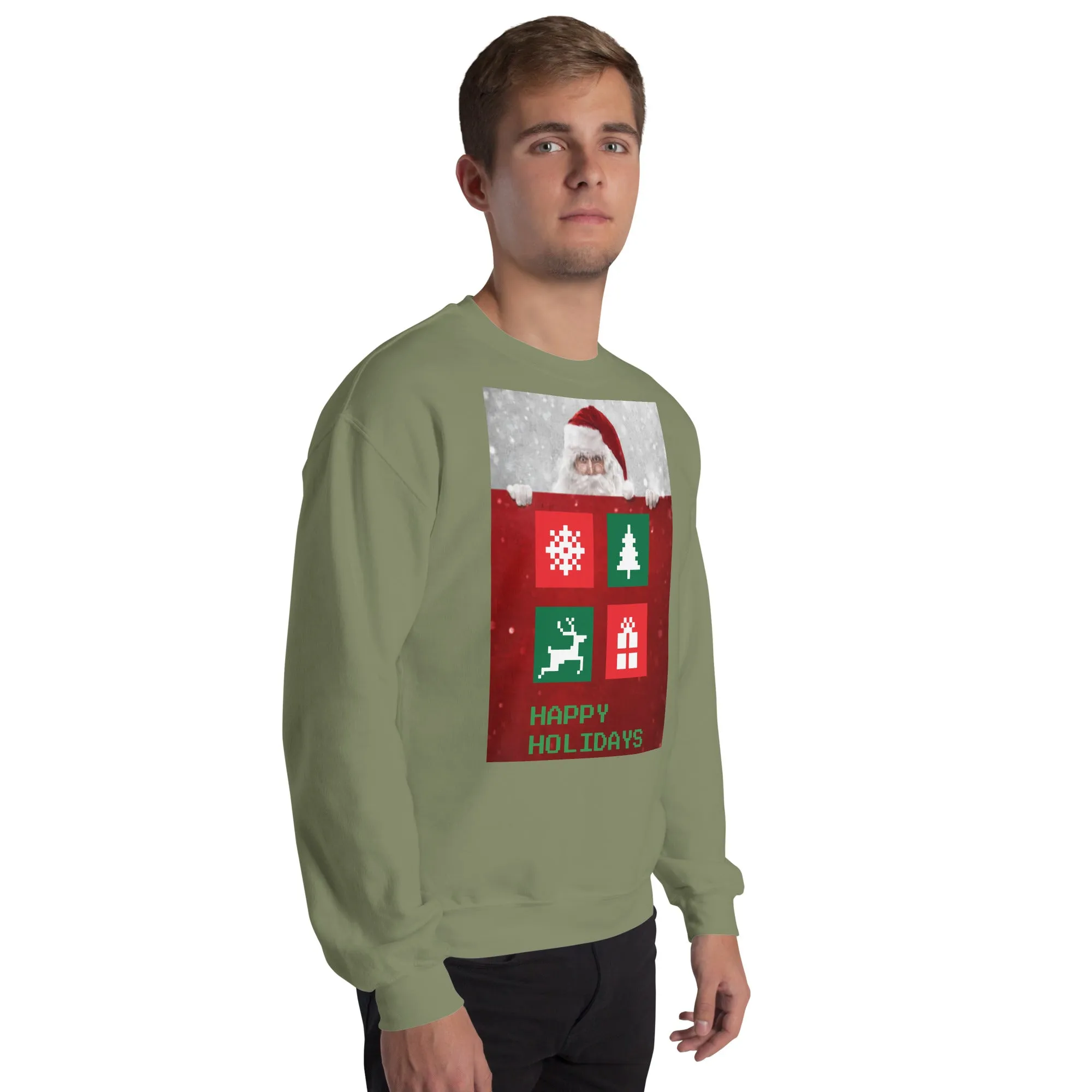 Happy Holidays Sweatshirt (Glamourange Christmas Sweatshirt Men)