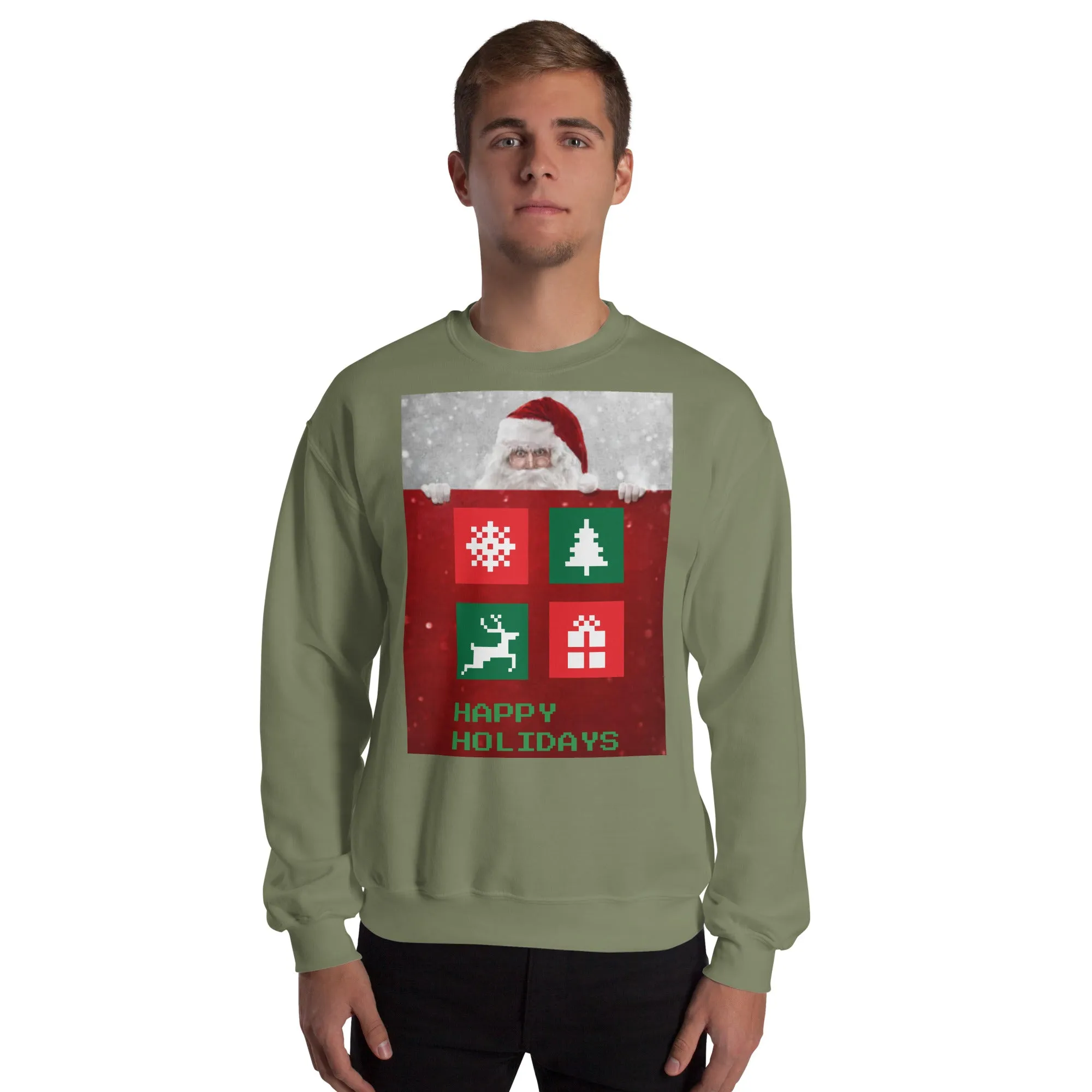 Happy Holidays Sweatshirt (Glamourange Christmas Sweatshirt Men)