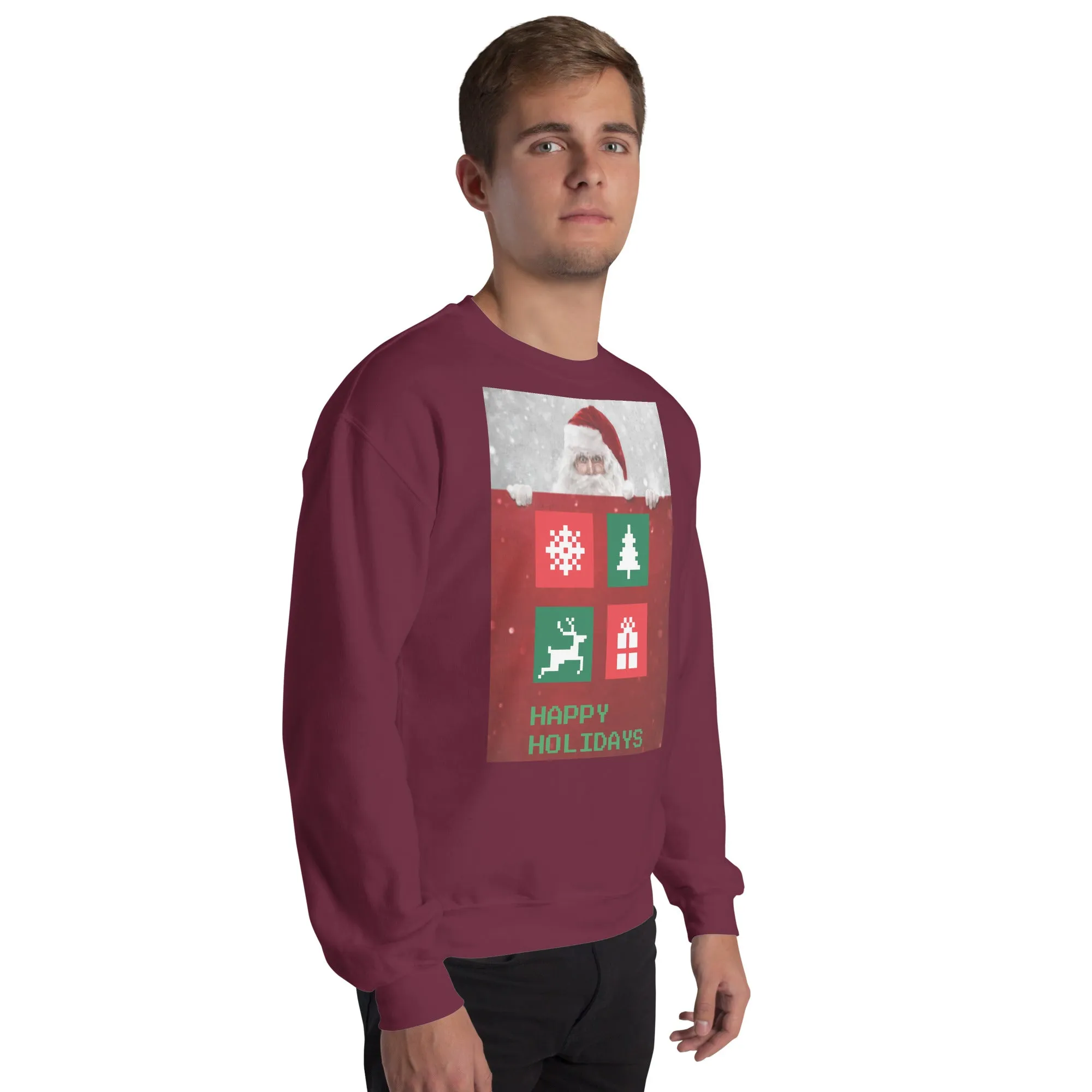 Happy Holidays Sweatshirt (Glamourange Christmas Sweatshirt Men)
