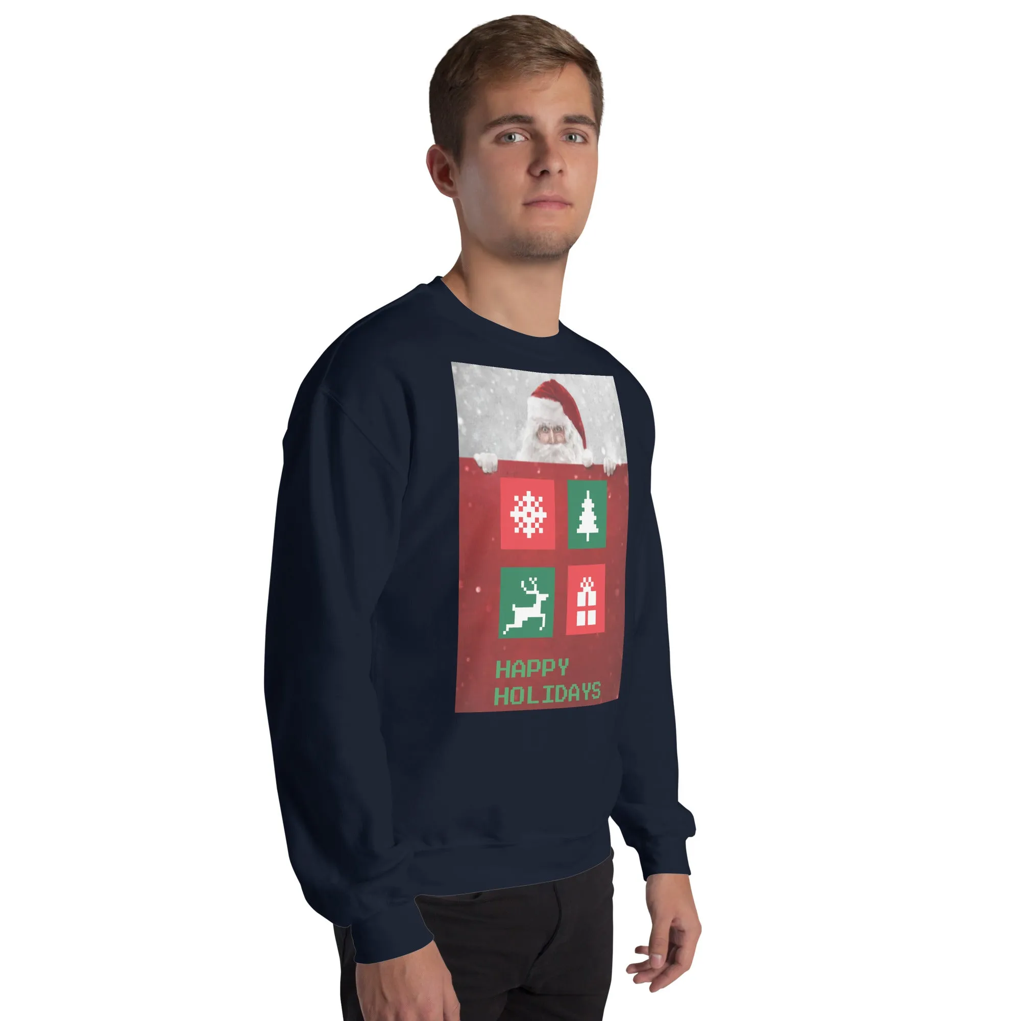 Happy Holidays Sweatshirt (Glamourange Christmas Sweatshirt Men)