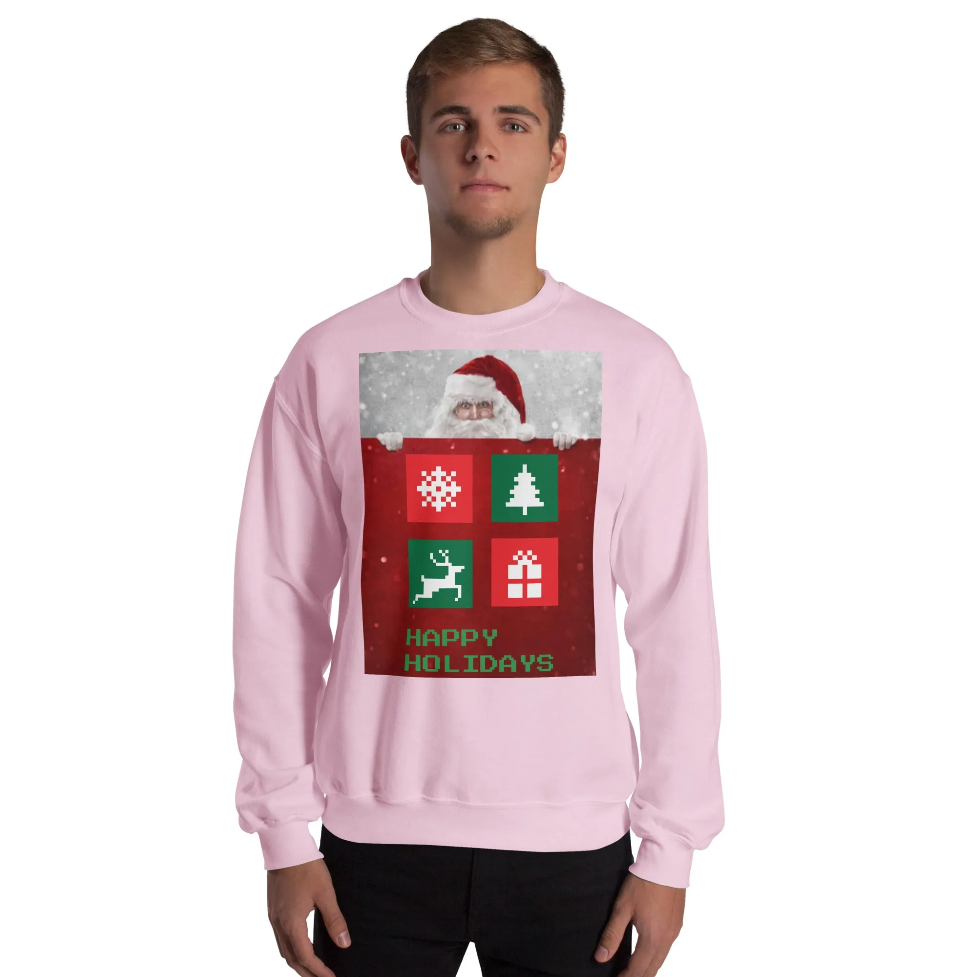 Happy Holidays Sweatshirt (Glamourange Christmas Sweatshirt Men)