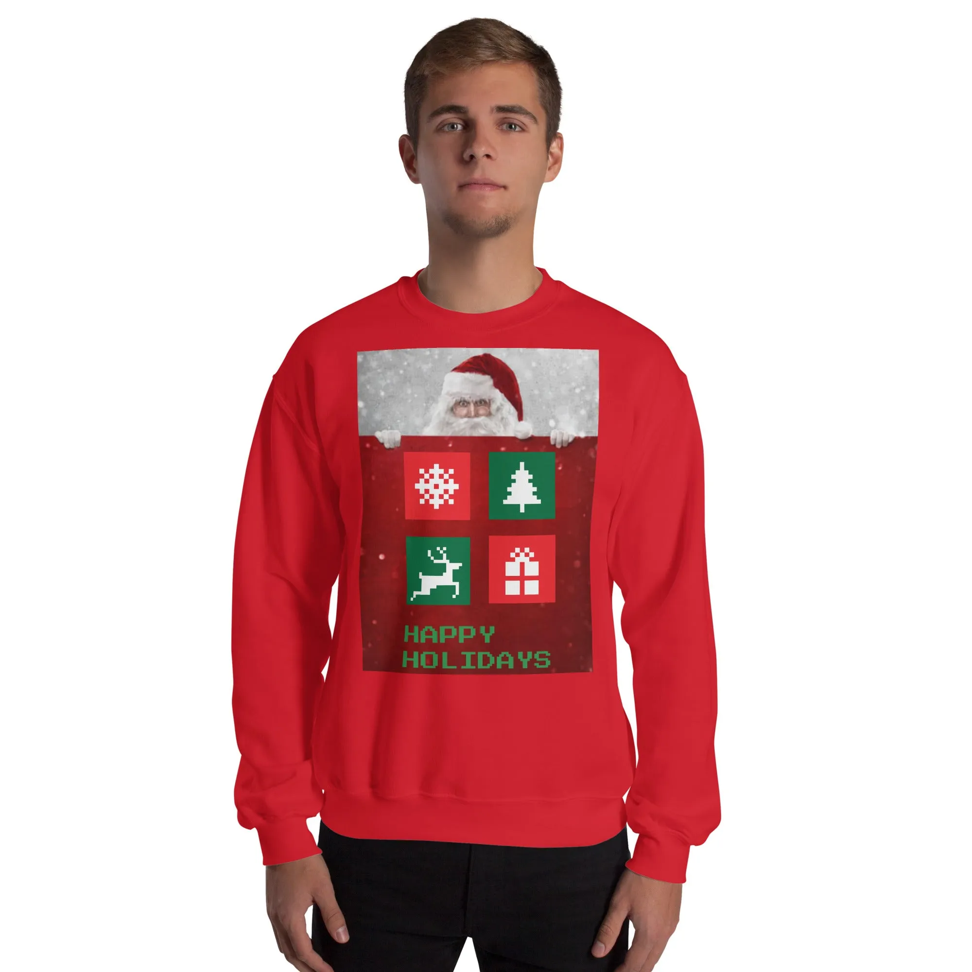 Happy Holidays Sweatshirt (Glamourange Christmas Sweatshirt Men)