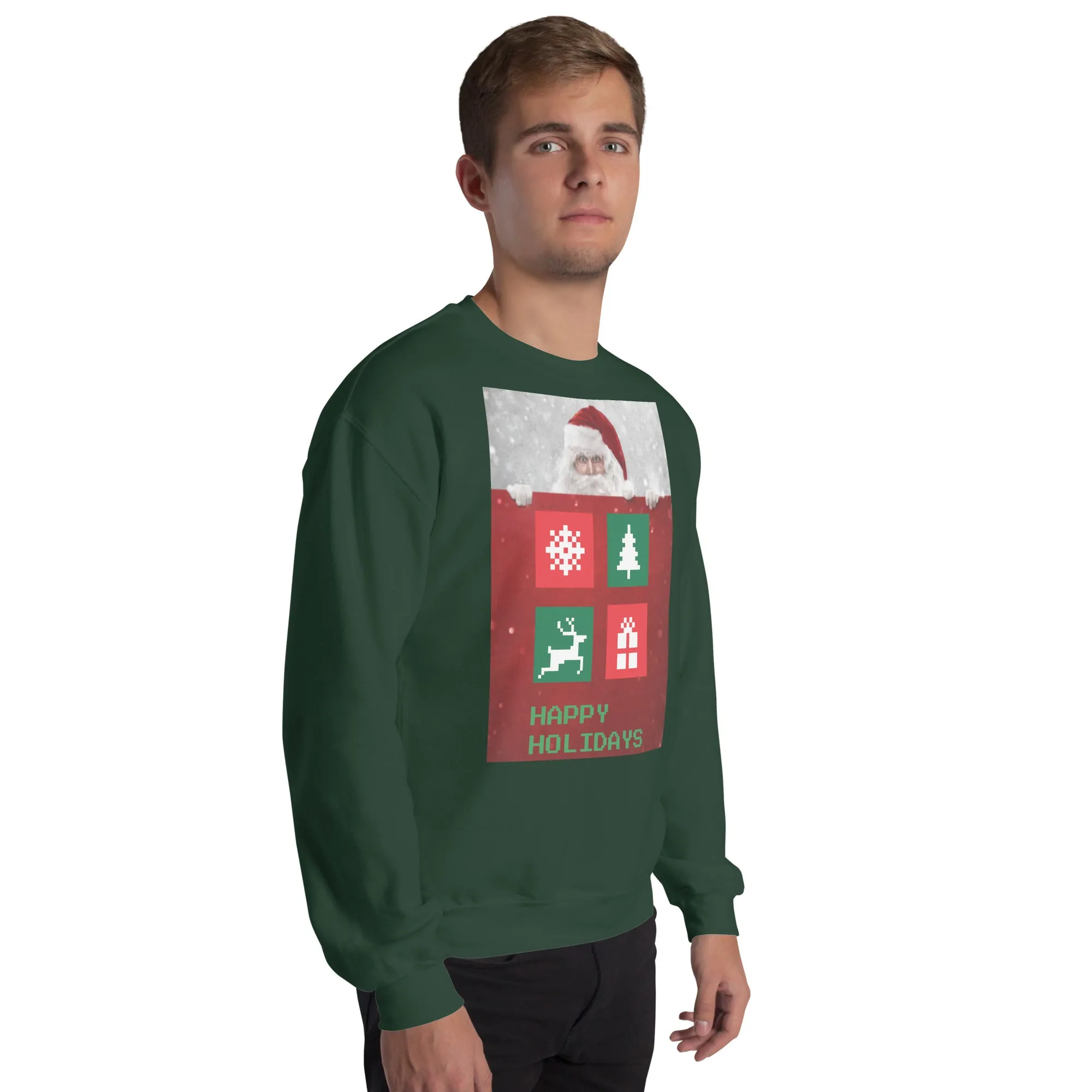 Happy Holidays Sweatshirt (Glamourange Christmas Sweatshirt Men)