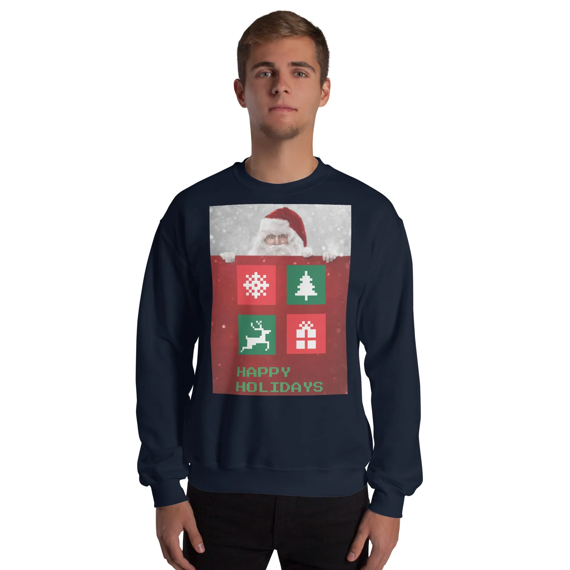 Happy Holidays Sweatshirt (Glamourange Christmas Sweatshirt Men)