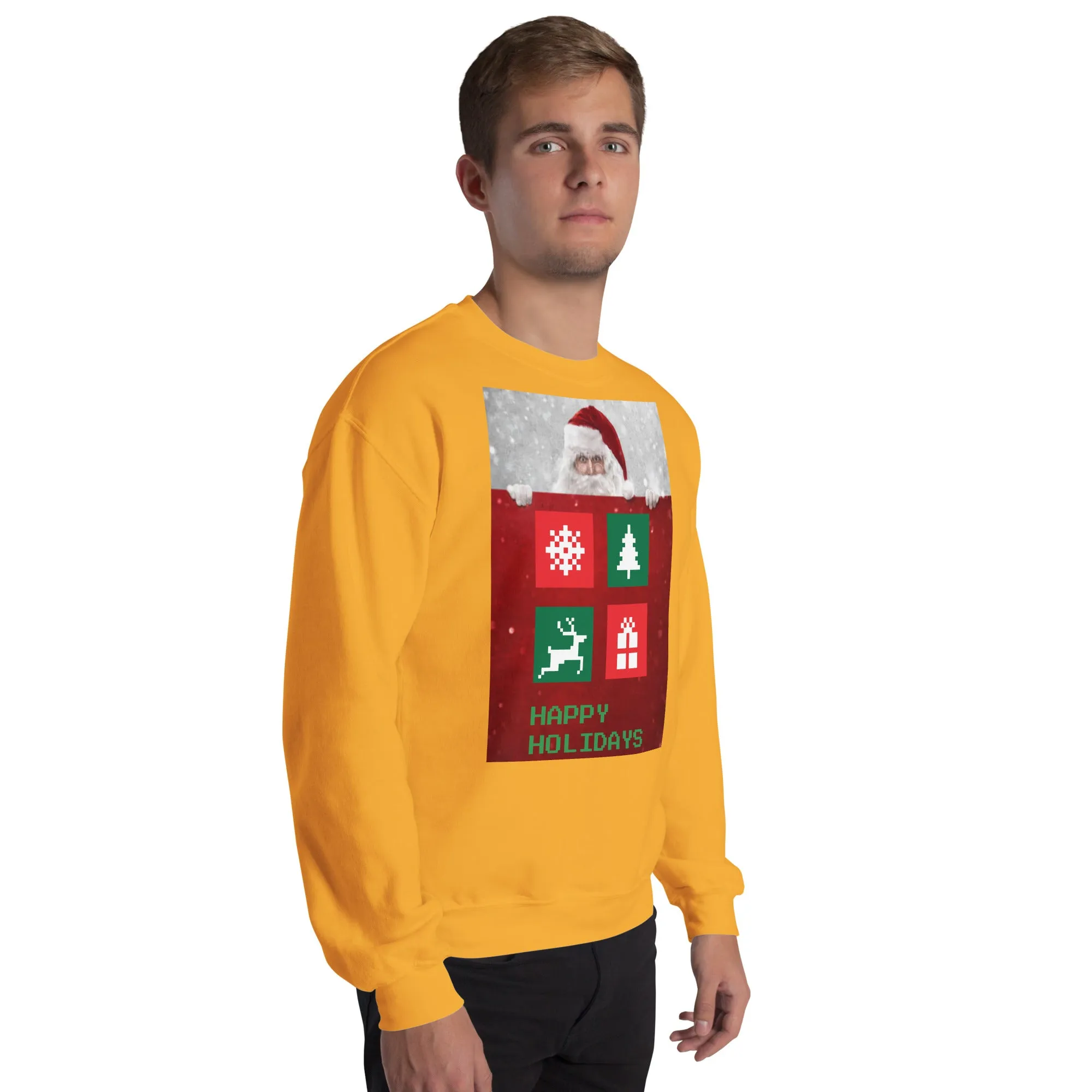 Happy Holidays Sweatshirt (Glamourange Christmas Sweatshirt Men)