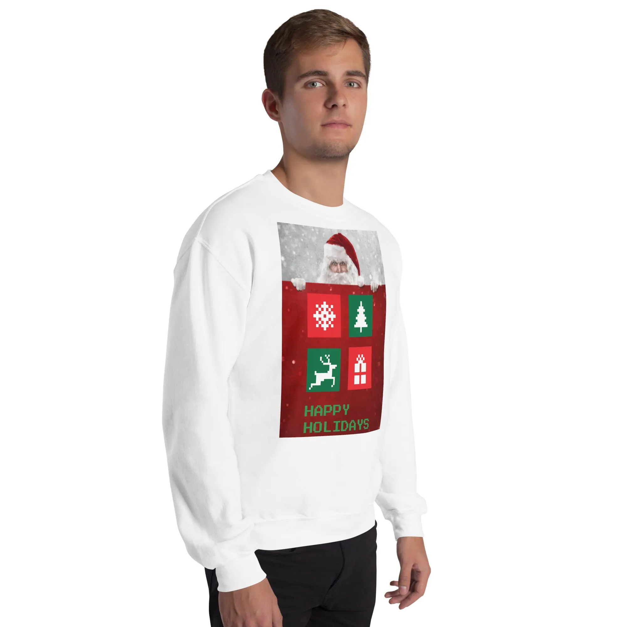 Happy Holidays Sweatshirt (Glamourange Christmas Sweatshirt Men)