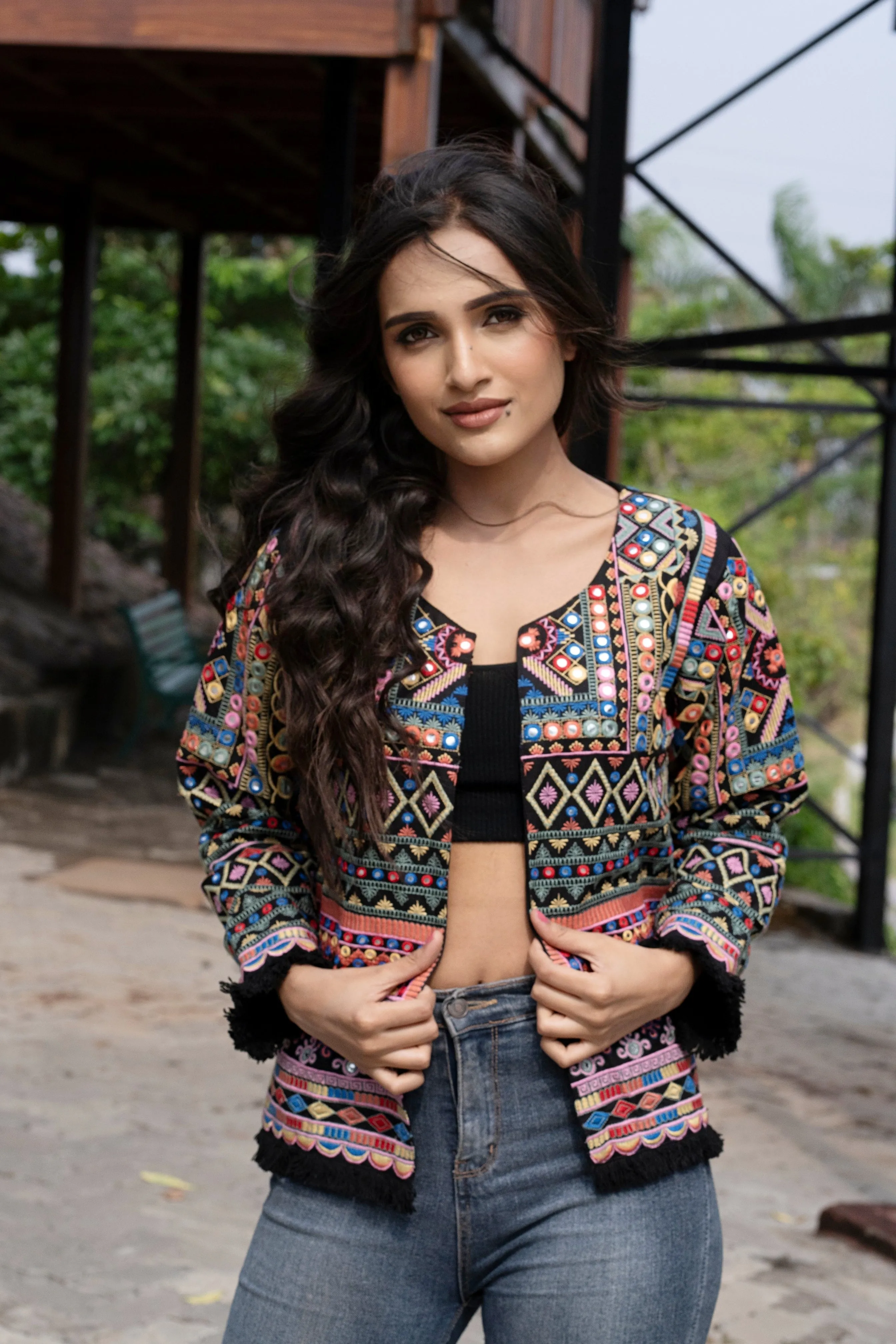 Heavy Work Embroidered Jackets For Women