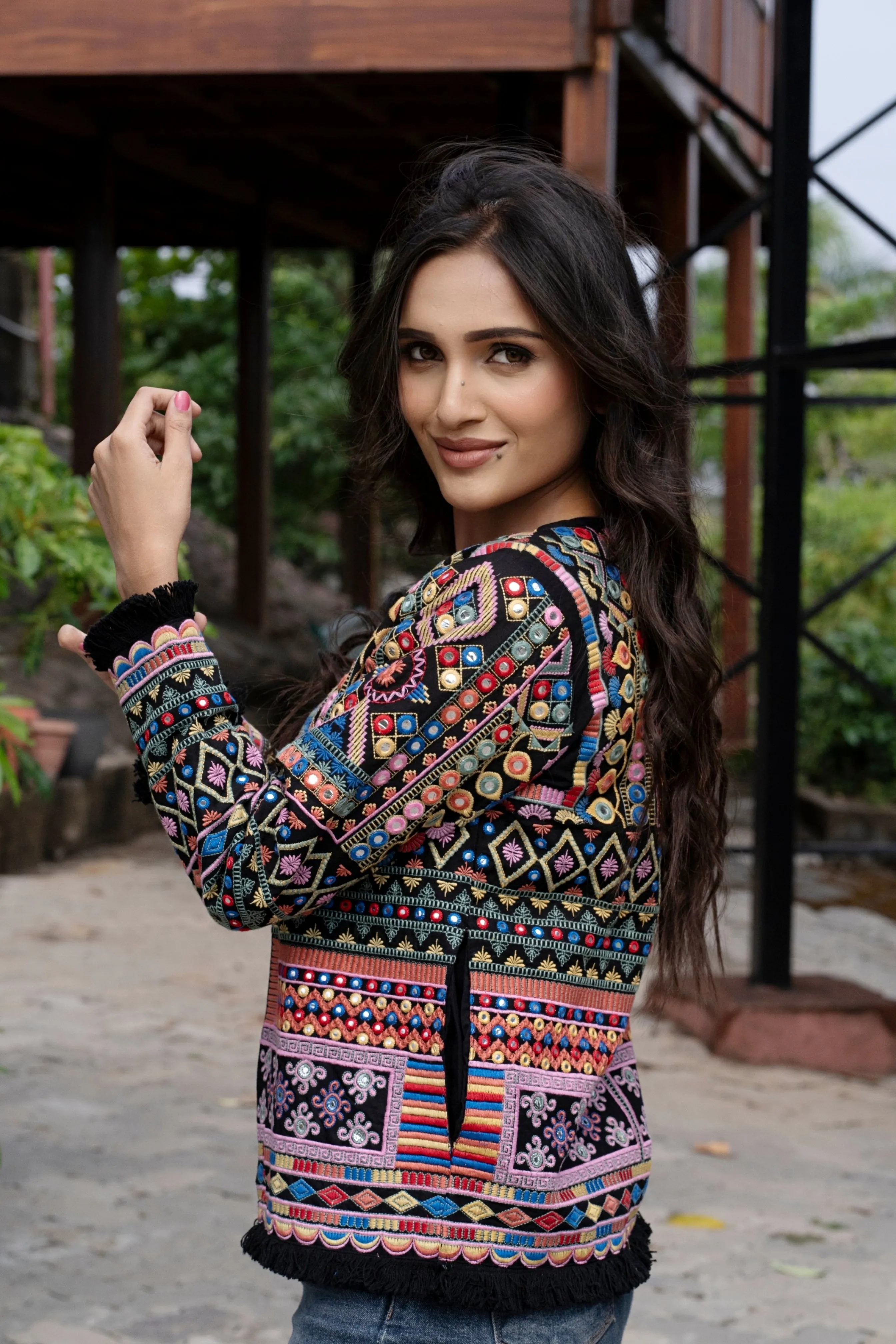 Heavy Work Embroidered Jackets For Women