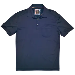 Hybrid Micro Pique Polo, Navy Heather