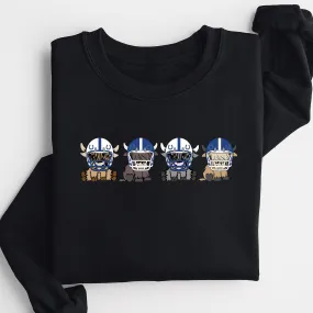 Indianapolis Colts Highland Cow Football Team Football Lovers Gift Unisex Crewneck Hoodie Sweatshirt