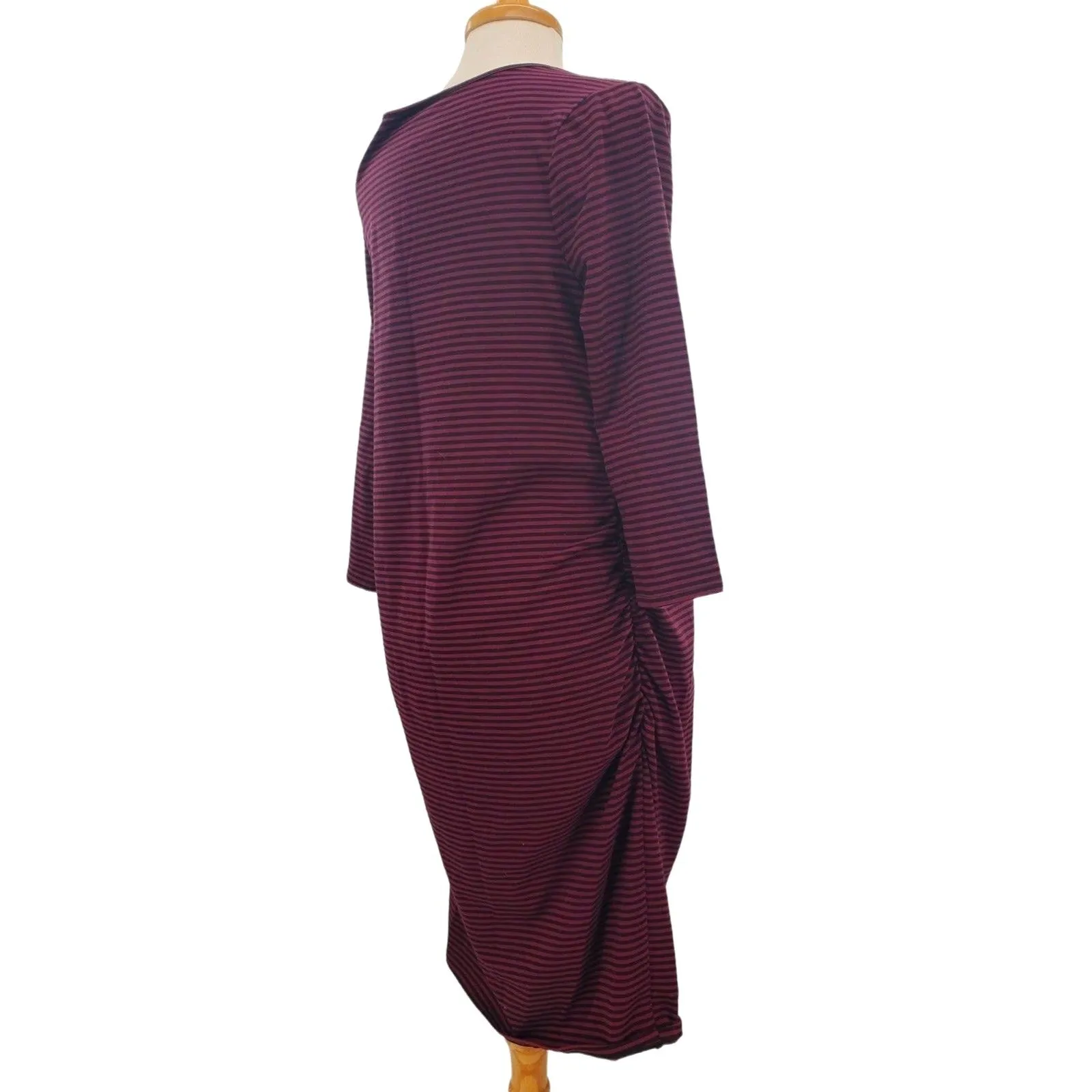 ISABEL MATERNITY Dress 3/4 Sleeve Stretch Shirred side T-Shirt Dress