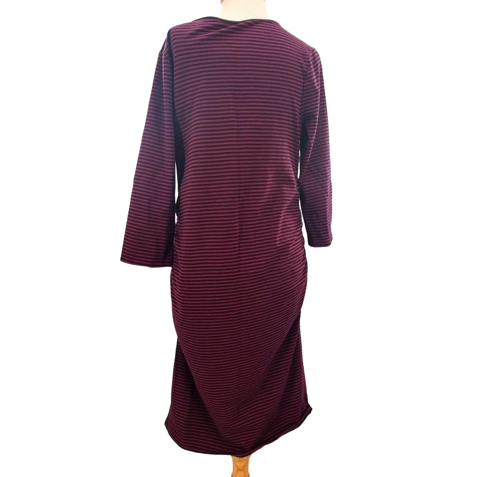 ISABEL MATERNITY Dress 3/4 Sleeve Stretch Shirred side T-Shirt Dress