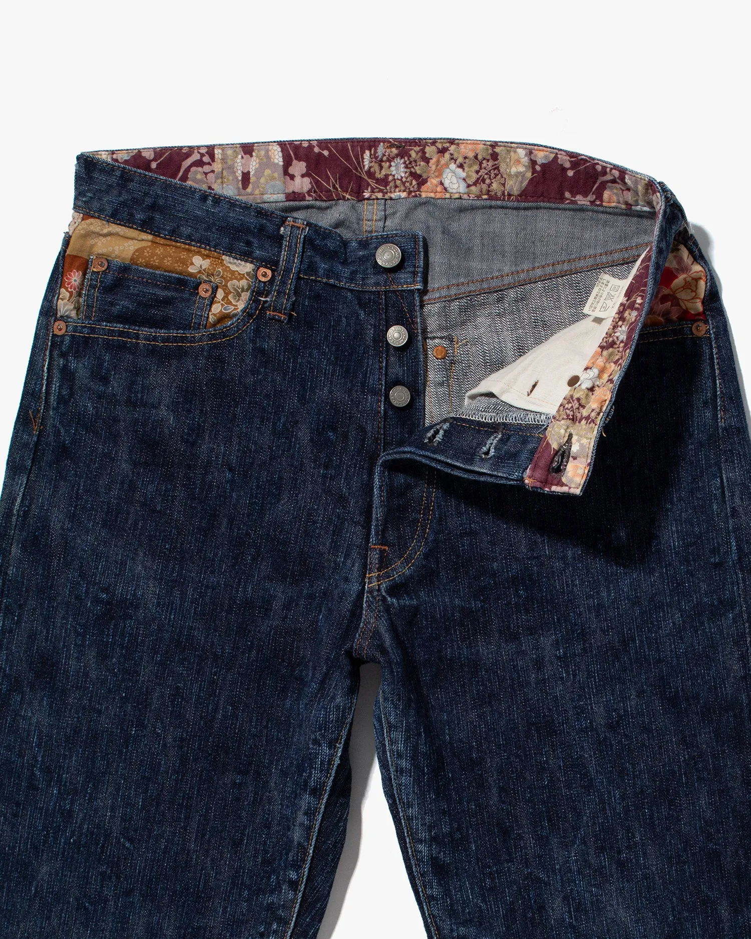 Japanese Repro Selvedge Denim Jeans, Studio D'Artisan, Floral Lining - 32