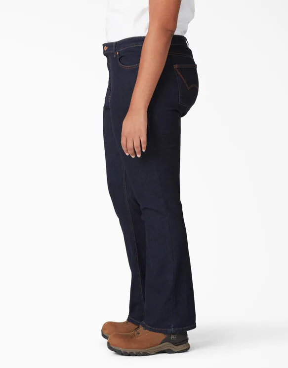 Jeans - Dickies Women's Plus Perfect Shape Bootcut Stretch Denim Jean FDW147