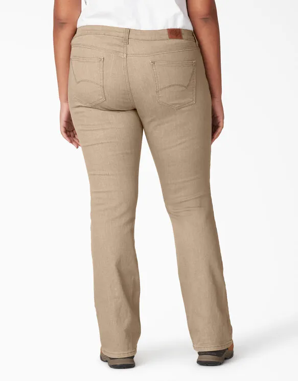 Jeans - Dickies Women's Plus Perfect Shape Bootcut Stretch Denim Jean FDW147