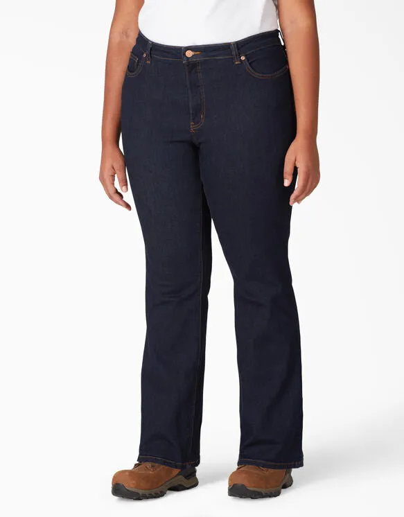 Jeans - Dickies Women's Plus Perfect Shape Bootcut Stretch Denim Jean FDW147