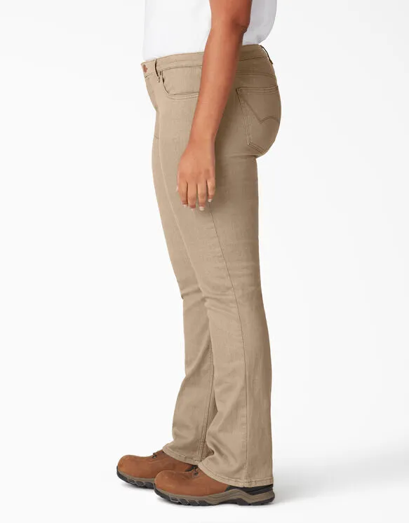 Jeans - Dickies Women's Plus Perfect Shape Bootcut Stretch Denim Jean FDW147